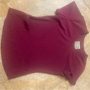 Skechers maroon color gently used scrub set